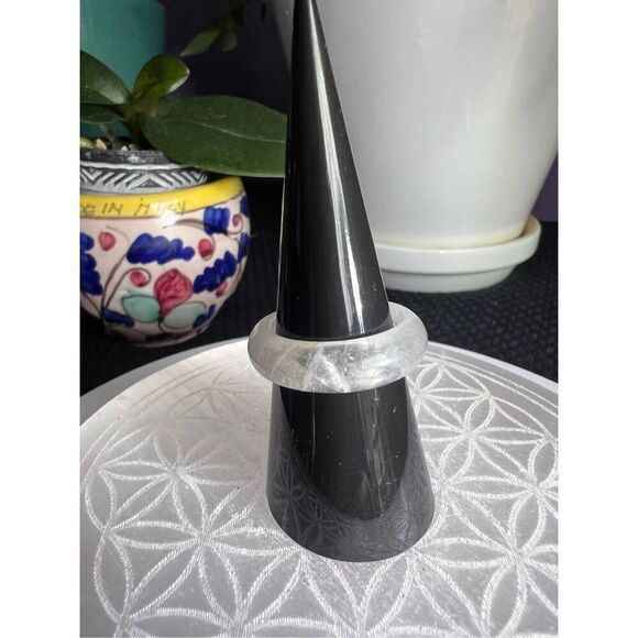 Quartz with Golden Healer Flecks Ring Size 7.5 - Picture 2 of 11